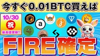 【バブル3秒前】0.01BTC（10万円）で100日後に夢のFIREできるコイン